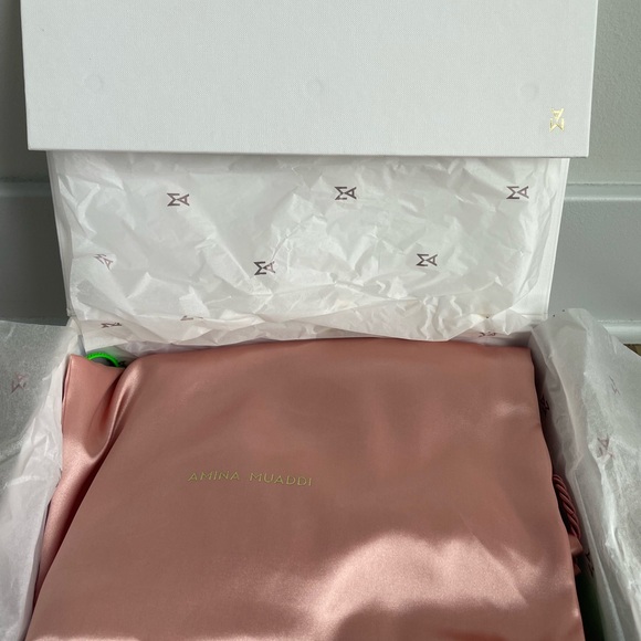 Amina Muaddi Jane Sandal in Green - Picture 7 of 9